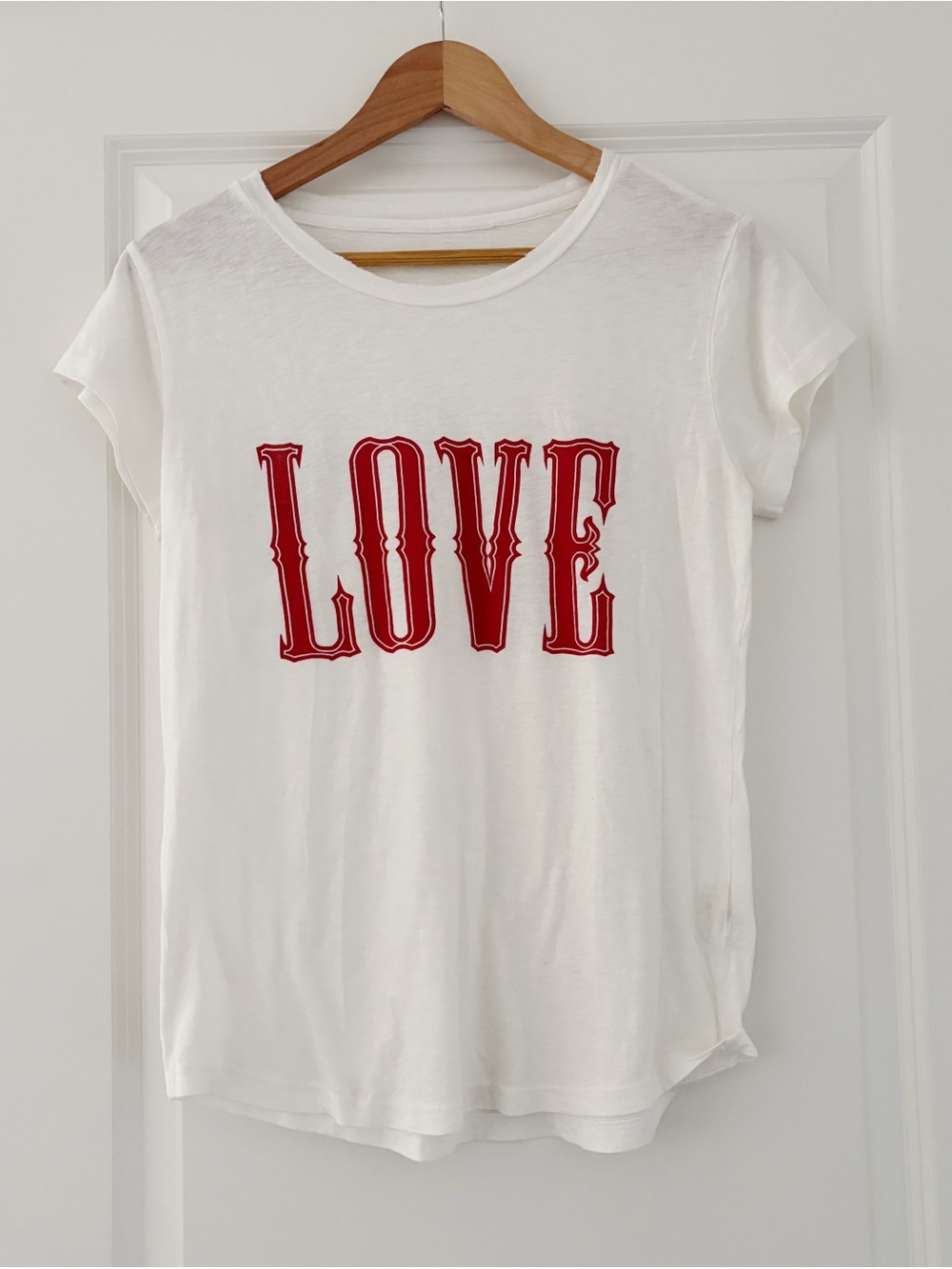 Zadig & Voltaire Skinny Love Graphic Wester Tee Shirt Cotton Modal Large